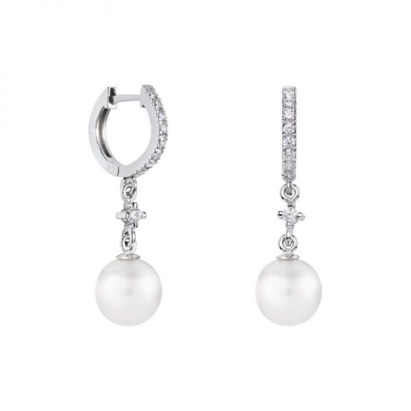 PENDIENTES PLATA CON PERLAS Y TOPACIOS - Imagen 2