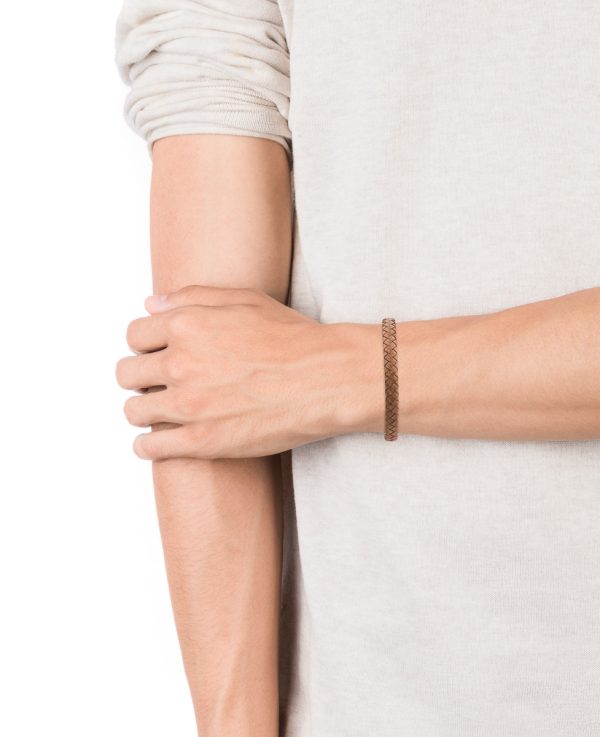 PULSERA PIEL CAMEL ENVEJECIDO - Imagen 2