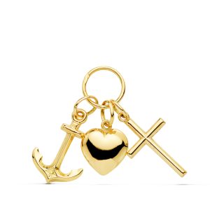 COLGANTE TRES VIRTUDES ORO 9K