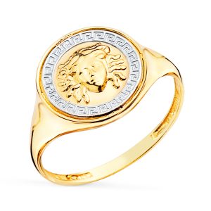 ANILLO MEDUSA ORO BICOLOR 18K