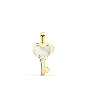 COLGANTE LLAVE ORO 18K