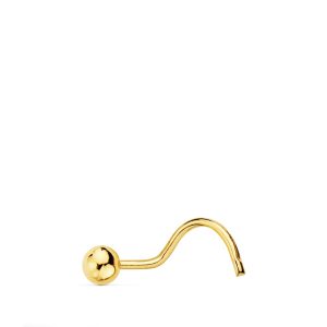 PIERCING NARIZ BOLA 2.2 MM ORO 18K