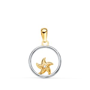 COLGANTE ESTRELLA DE MAR ORO 18K
