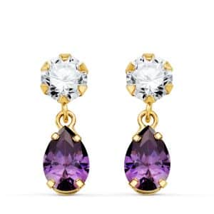 PENDIENTES LAGRIMA ORO 18K