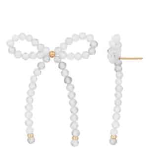 PENDIENTES LAZO ORO 18K