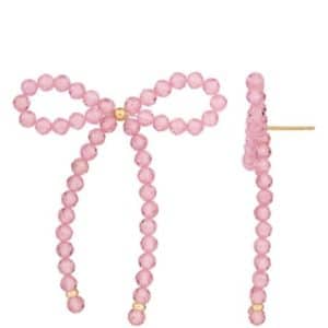 PENDIENTES LAZO ORO 18K