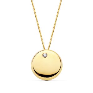 COLLAR REDONDO CIRCONITA ORO 18K