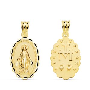 MEDALLA VIRGEN MILAGROSA ORO 18K