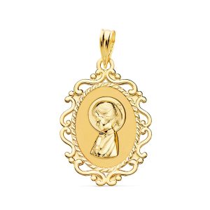 MEDALLA VIRGEN NIÑA ORO 18K