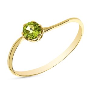 SOLITARIO OLIVINA ORO 9K