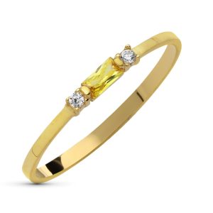ANILLO CITRINO NATURAL ORO 18K