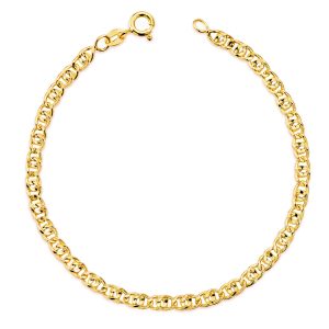 PULSERA DOBLE ESLABON ORO 18K