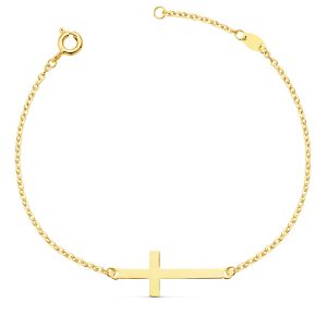 PULSERA CRUZ ORO 18K