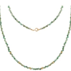 COLLAR ESMERALDA ORO 18K