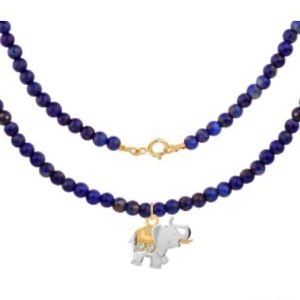 COLLAR PIEDRAS ELEFANTE ORO 18K