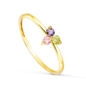 ANILLO TRIANGULO ORO 18K