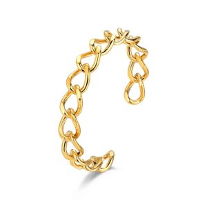BRAZALETE ACERO CHAPADO 18KT