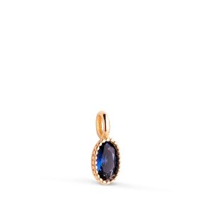 COLGANTE PIEDRA AZUL ORO 18K