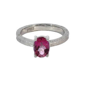 ANILLO MIQUEL SARDÀ DE PLATA Y TOPACIO