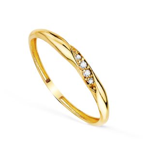 ANILLO DIAMANTES ORO 18K