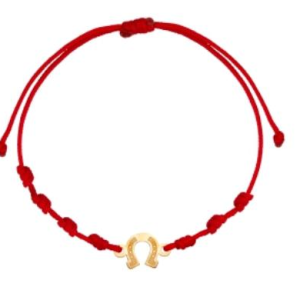 PULSERA HERRADURA NYLON ORO 18K