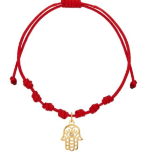 PULSERA FATIMA NYLON ORO 18K