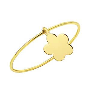 ANILLO COLGANTE FLOR ORO 18K
